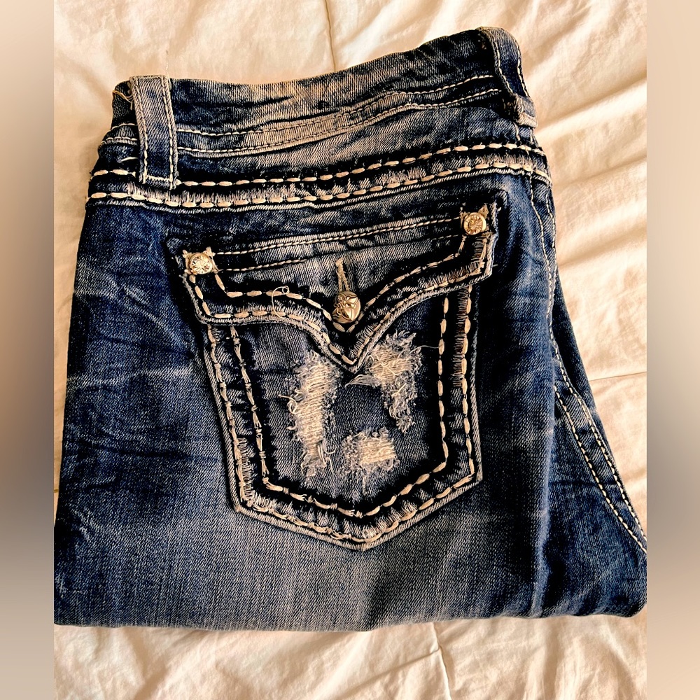 MISS ME JE8019EX EASY BOOT JEANS size 32 long